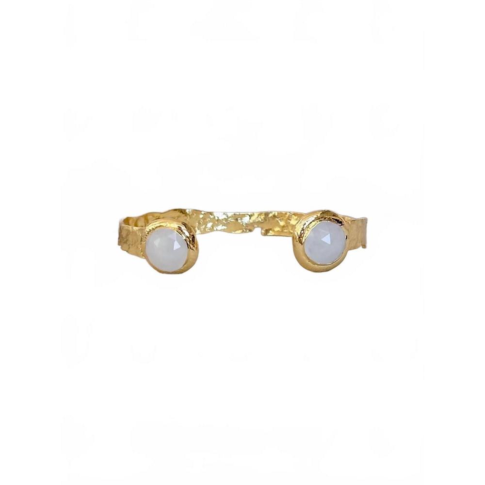 NEW EASTON ELLE women's misty gem cuff bracelet in crystal quartz